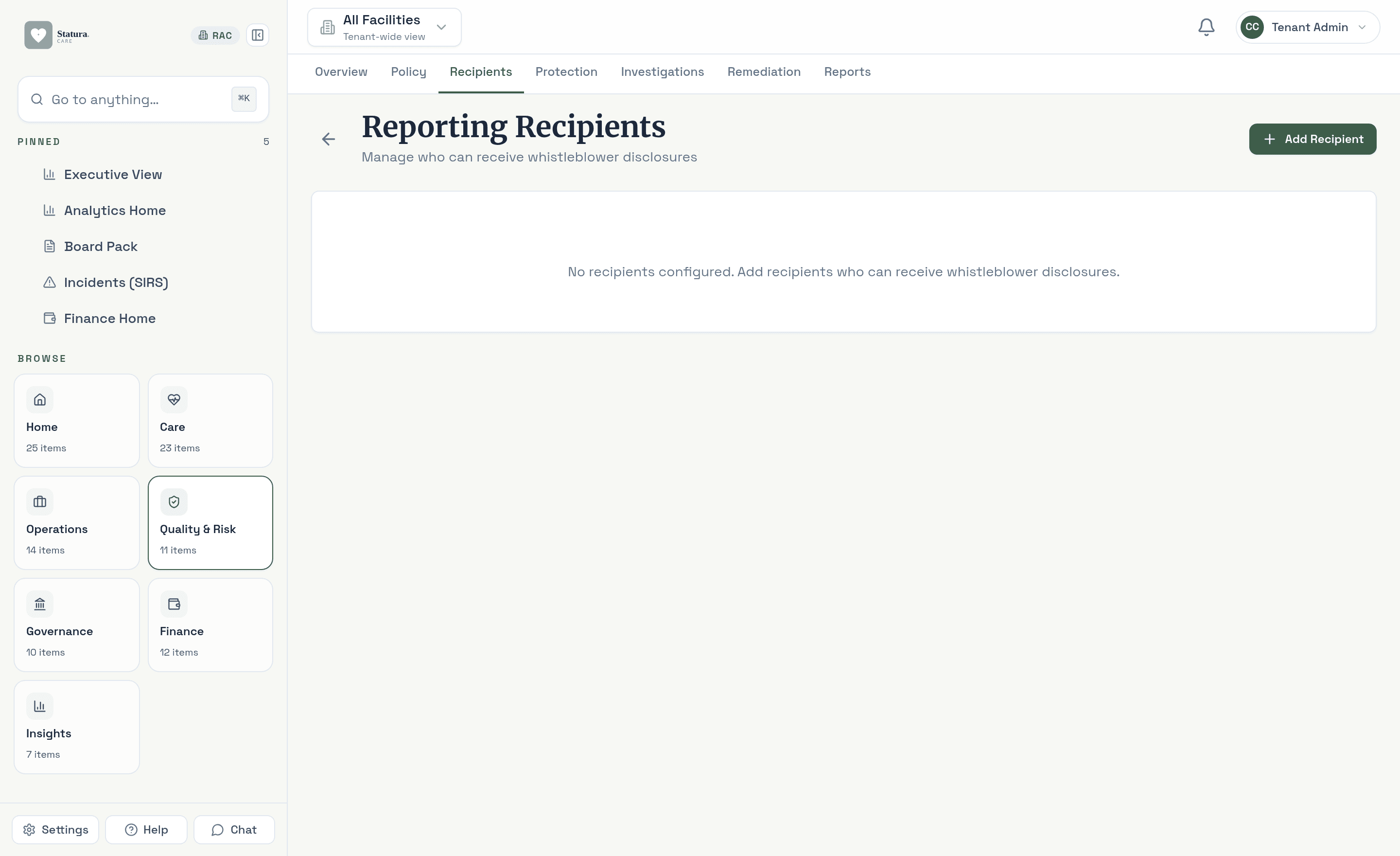Eligible recipient configuration for whistleblower disclosures